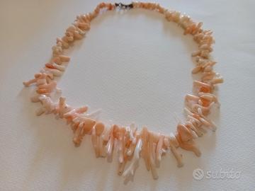 Collana vintage corallo rosa 