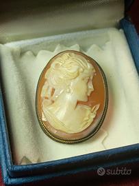 antico cameo gioiello argento spilla ciondolo