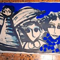 Acquarello Su Cartoncino Pittore Federico Anselmi