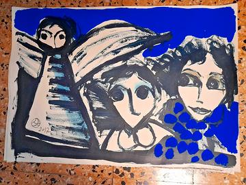 Acquarello Su Cartoncino Pittore Federico Anselmi