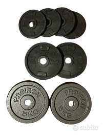 8 dischi da manubrio o bilanciere