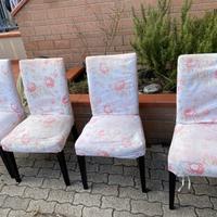 Lotto 6 sedie Ikea con fodera