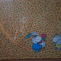 4 puzzle mordillo diversi formati montati