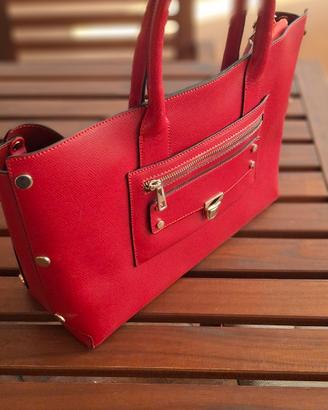 Borsa rossa in pelle artigianale 