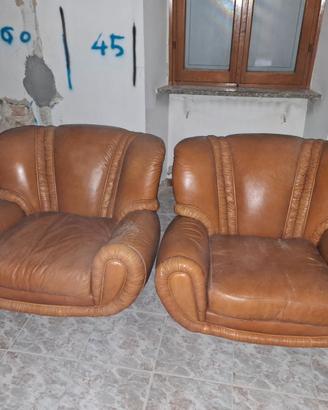 poltrone Vintage in pelle