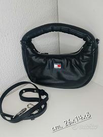borsetta spalla tommy hilfiger nera con tracolka