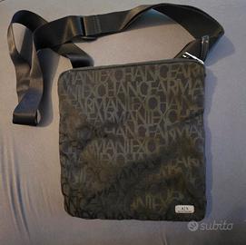Borsa tracolla Armani Exchange logo jacquard
