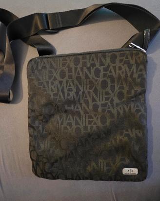 Borsa tracolla Armani Exchange logo jacquard