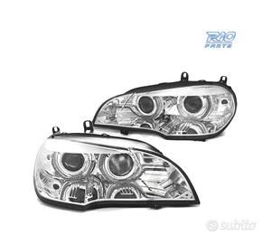 FARI DIURNI BMW X5 E70 07-10 DRL LED CROMATI AFS X