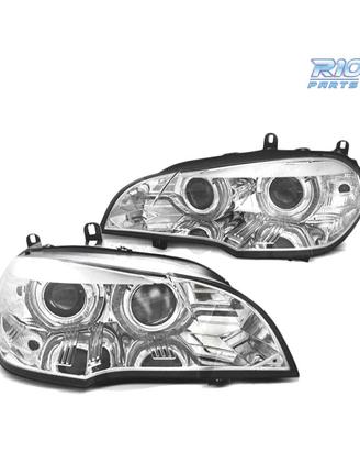 FARI DIURNI BMW X5 E70 07-10 DRL LED CROMATI AFS X