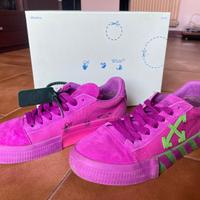 scarpe OFF-WHITE numero 39 fucsia e verdi