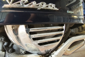 Griglia cromata copriventola volano Vespa PX