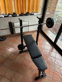 Panca regolabile Technogym pelle nera