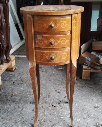 comodino mobiletto tipo fagiolino - legno massello