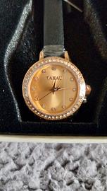 Orologio donna sottile oro rosa e nero 