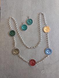 Collana e orecchini home made capsule 