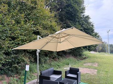 ombrellone con piattaforma girevole 360°