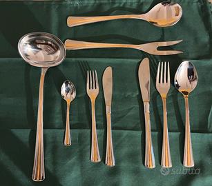 Servizio posate SAF 75 pezzi acciaio - oro