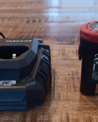 Batteria e caricabatterie Parkside 12v