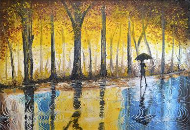 Quadro dipinto a mano acrilico moderno materico