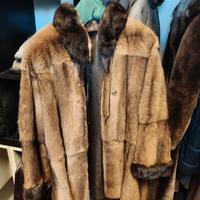 giacca pelliccia di visone marrone 