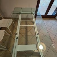 tavolo target in cristallo 