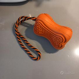 gioco in caucciù e corda "titan" arancione L 8 x P