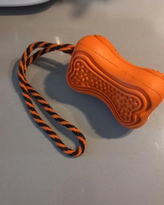 gioco in caucciù e corda "titan" arancione L 8 x P