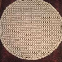 Centro copritavolo rotondo in cotone vintage