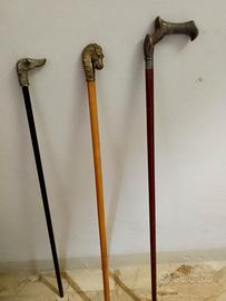 bastoni da passeggio con manici scolpiti a mano 