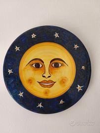 Set 2 PIATTI CERAMICA ARTISTICA VIETRI SOLE LUNA