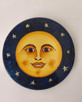 Set 2 PIATTI CERAMICA ARTISTICA VIETRI SOLE LUNA