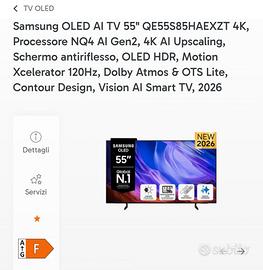 Televisione Samsung 55' OLED