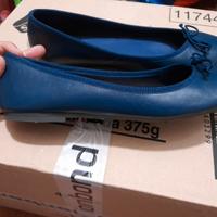 Ballerine di vera pelle n° 39, colore blu chiaro