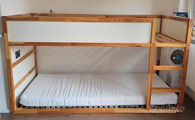 Letto KURA, materassi  ÅFJÄLL, base doghe  LÖNSET