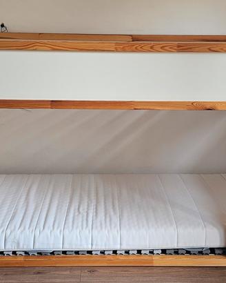 Letto KURA, materassi  ÅFJÄLL, base doghe  LÖNSET