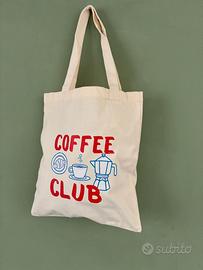 Shopper borsa tote in cotone con Coffee Club