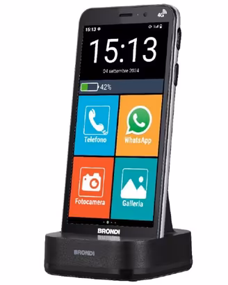 BRONDI AMICO VERO 4G+ NERO + FLIP COVER SMARTPHONE