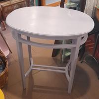 Antico Tavolino ovale dipinto color Lilla perfetto