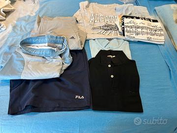 Lotto uomo 10 pezzi Fila + Reebok + Adidas tg. 50