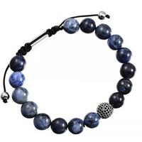 Bracciale con Sodaliti e Acciaio