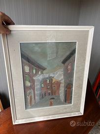 Quadro antico olio tela