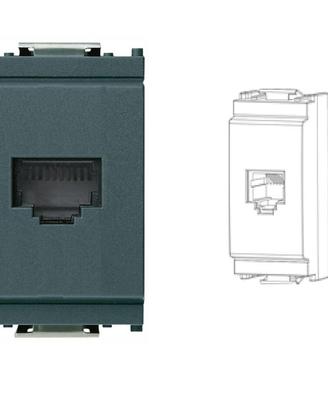 Vimar 16335 - Presa RJ11 grigia per placche IDEA