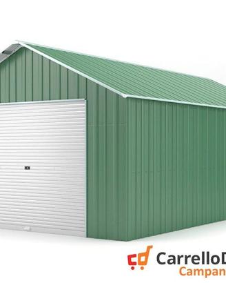 Baracca cantiere box 438x724 con saracinesca verde