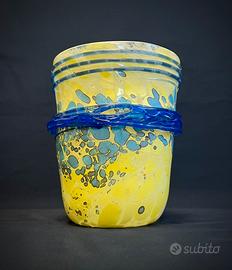 Vaso in vetro firmato Alberto Donà Murano