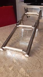 scaletta a 3 gradini in acciaio inox