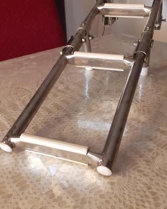 scaletta a 3 gradini in acciaio inox
