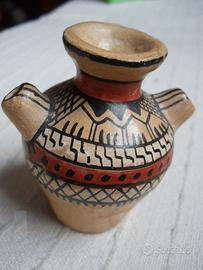 Vasetto terracotta colorato etnico