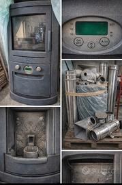 Stufa a pellet Edilkamin con canna fumaria inox