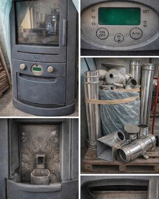 Stufa a pellet Edilkamin con canna fumaria inox